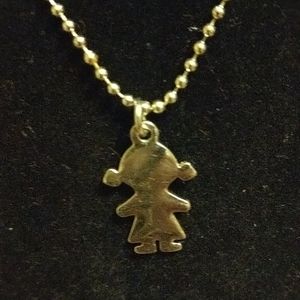 Toddler Girl necklace on 18 inch pop bead chain
